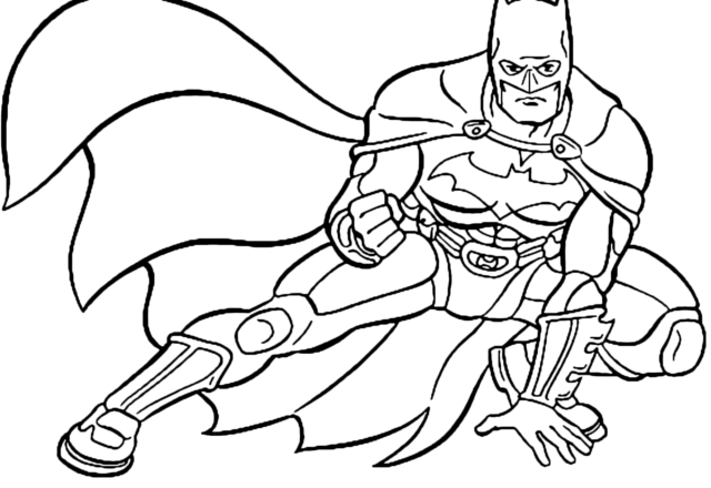 Batman in guardia disegni da colorare