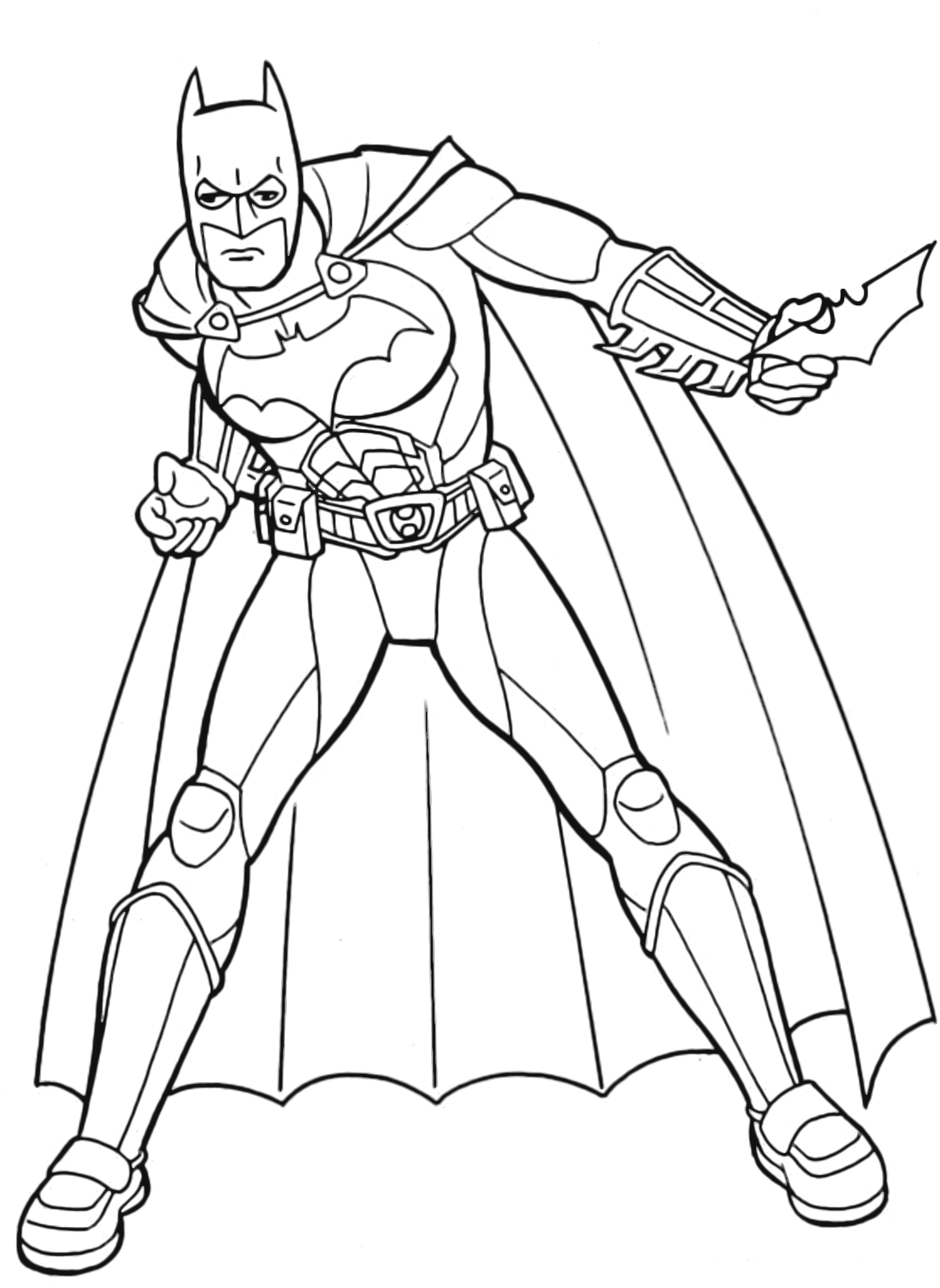 Batman in guardia disegni da colorare gratuiti