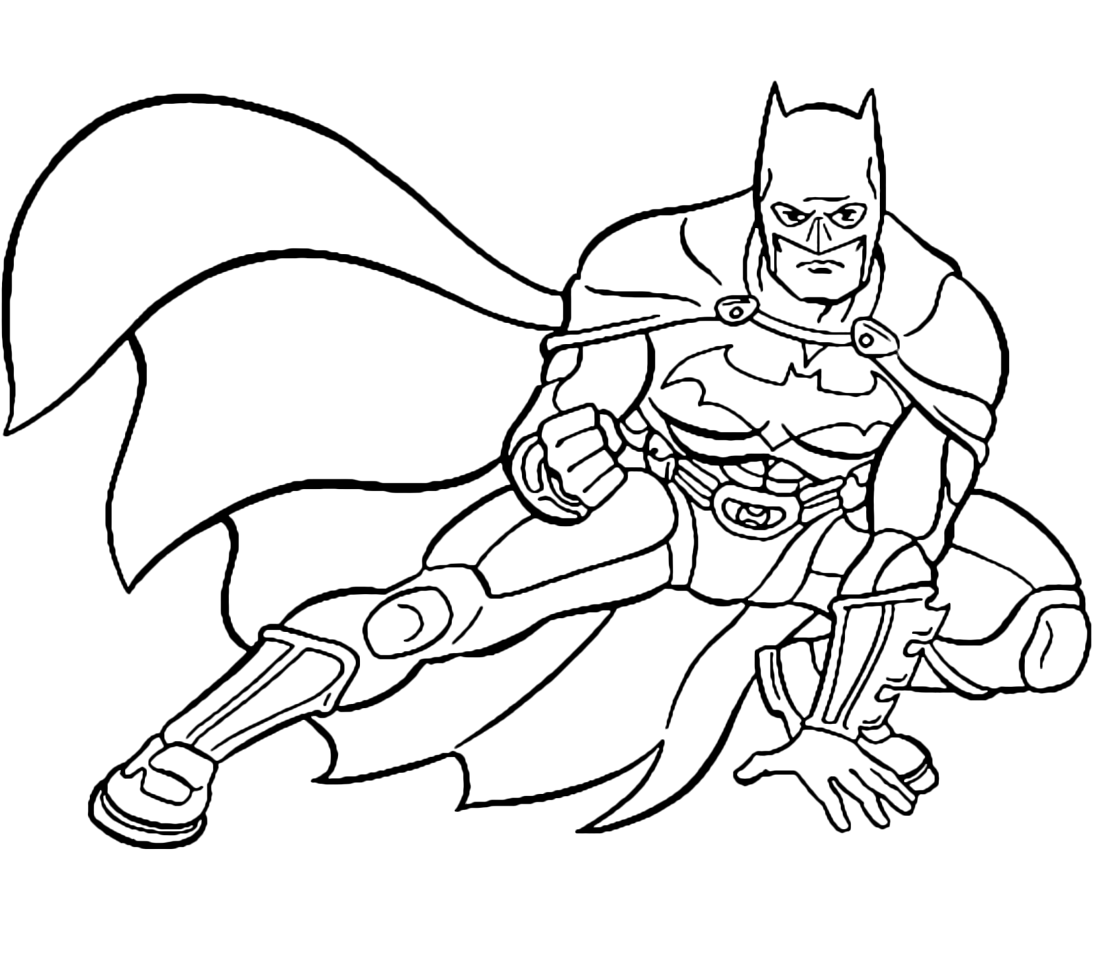 Batman in guardia disegni da colorare