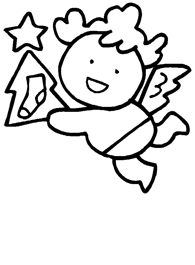 Bebè angelo disegno da colorare