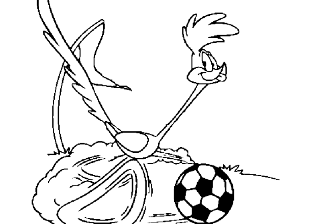 Beep Beep personaggio Looney Tunes gioca a palla da colorare