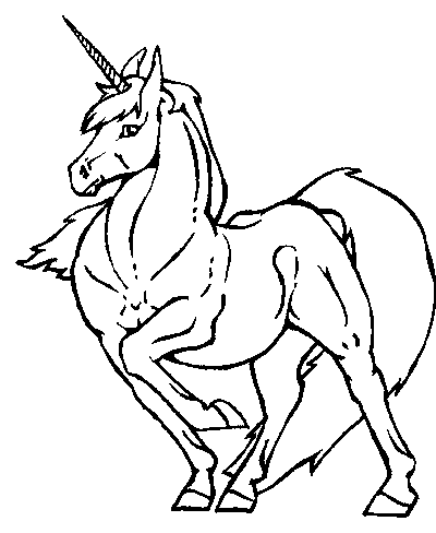 Bell’ unicorno immagine da colorare gratis