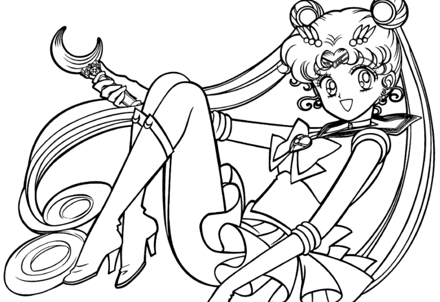 Bellissima Sailor Moon da stampare e da colorare gratis