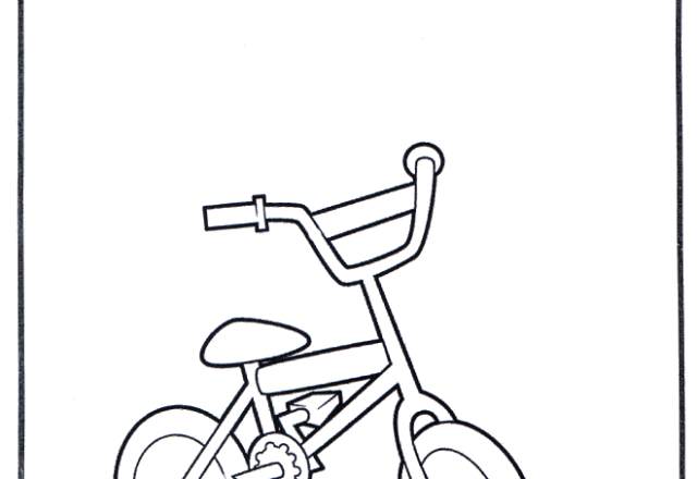 Bicicletta col manubrio alto da bambino da colorare