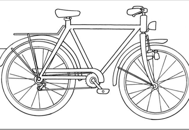 Bicicletta da adulto disegno da colorare gratis