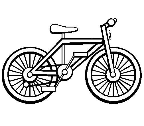 Bicicletta da colorare per bambina e bambino