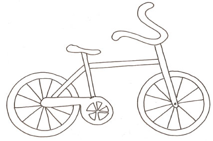 Bicicletta disegno da colorare gratis