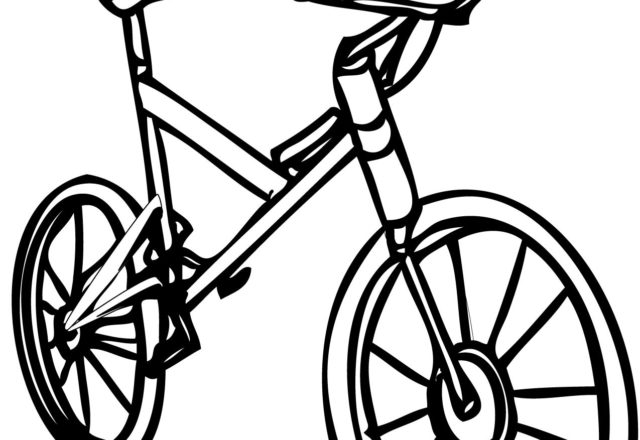 Bicicletta disegno semplice da colorare