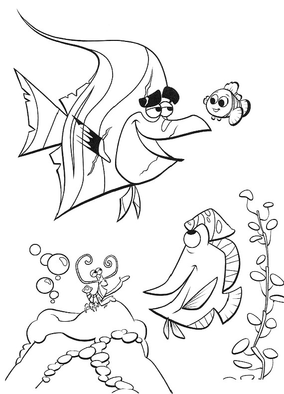 Branchia parla disegni da stampare Alla ricerca di Nemo