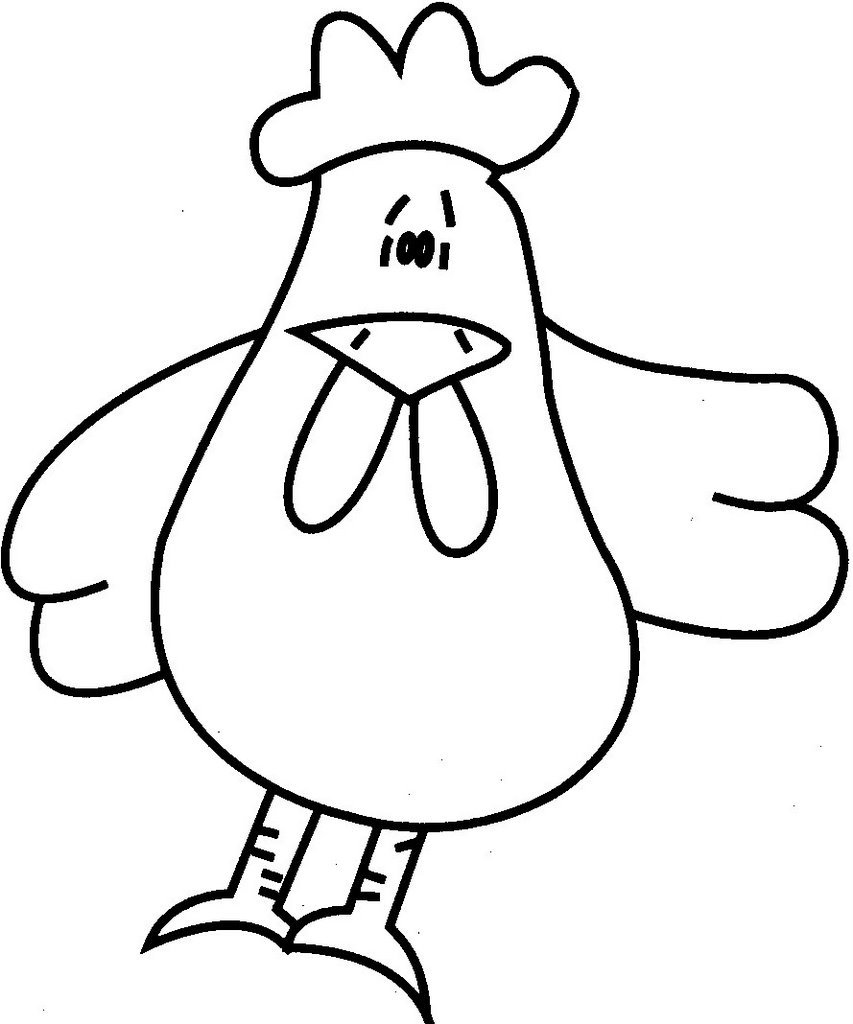 Buffa gallina disegno da colorare