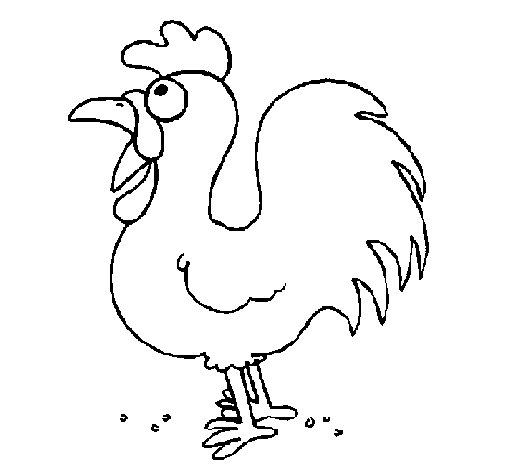 Buffa gallina immagine da stampare e colorare