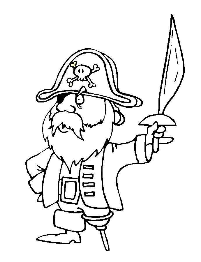 Buffo pirata disegni da colorare per i bambini