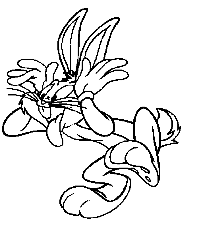 Bugs Bunny che fa le linguacce disegno da colorare