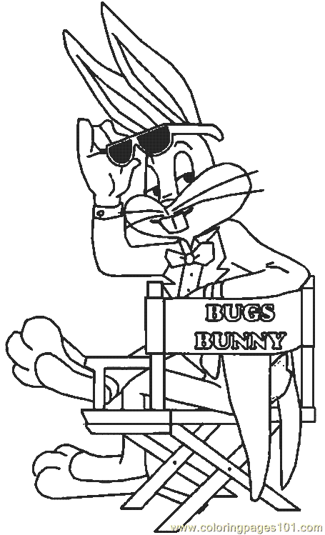 Bugs Bunny con abiti da regista disegno da colorare