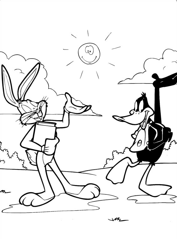 Bugs Bunny e Daffy Duck disegni da colorare gratis