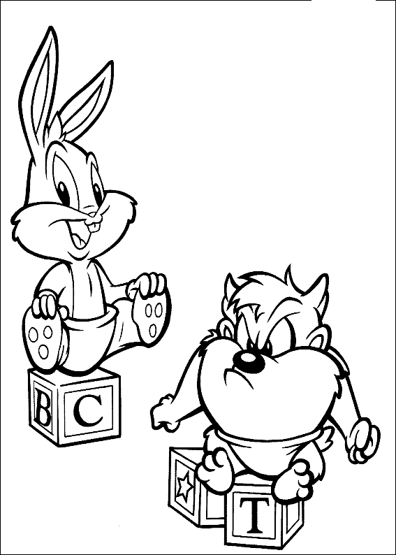 Bugs Bunny e Taz disegni da colorare gratis