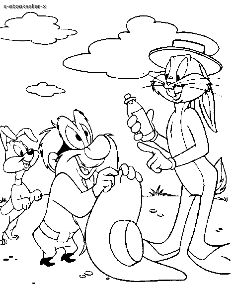 Bugs Bunny e Yosemite Sam disegni da colorare