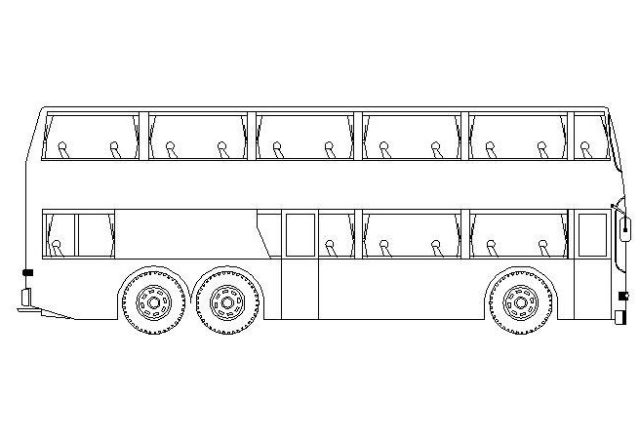 Bus a due piani disegni da colorare