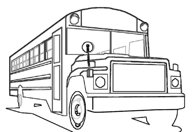 Bus classico da città disegni da colorare gratis