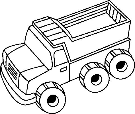 Camion da trasporto cava disegno da colorare gratis