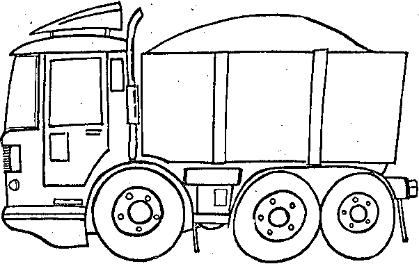 Camion da trasporto sabbia e cemento da colorare