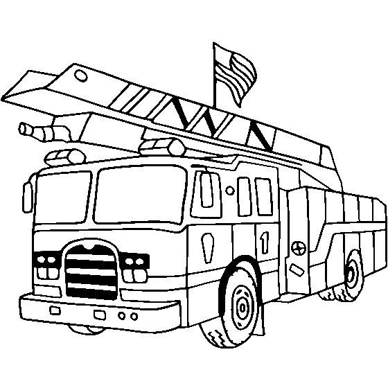 Camion dei pompieri disegno da stampare