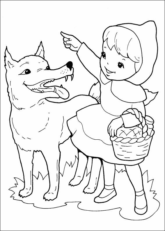 Cappuccetto Rosso e il lupo disegni da colorare gratis