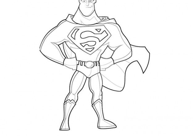 Caricatura di Superman disegno da stampare e da colorare