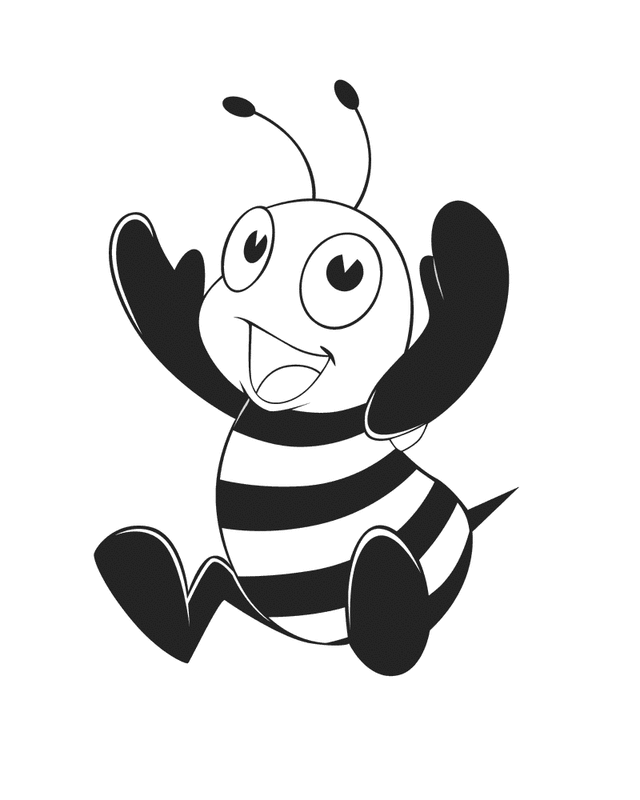 Carinissima ape disegno da colorare per bambini download gratis