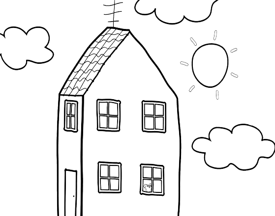 Casa di Peppa Pig disegno da colorare gratis