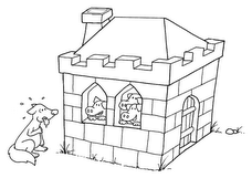 Casa di mattoni e cemento disegni da colorare i tre porcellini