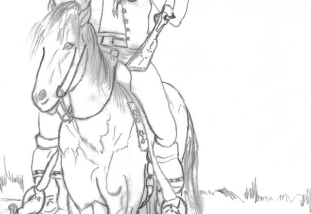 Cavallo con indiano disegno da colorare gratis