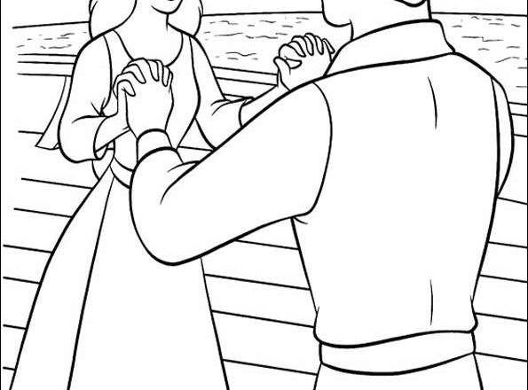 Cenerentola e il principe disegni da colorare gratis