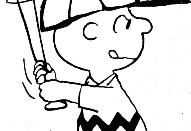 Charlie Brown e la passione per il baseball da colorare
