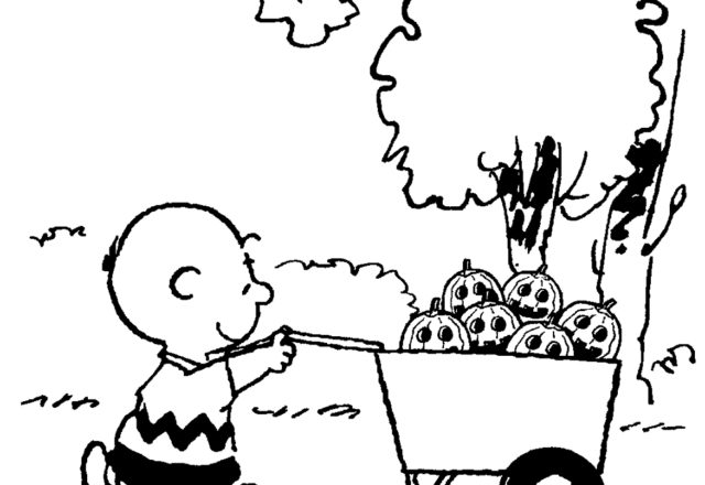 Charlie Brown e le zucche di Halloween disegno da colorare gratis