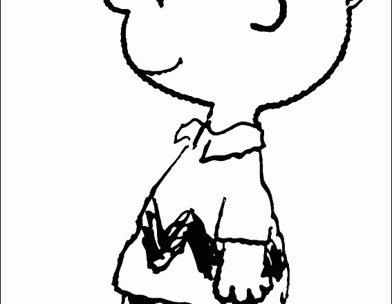 Charlie Brown facile disegno da colorare