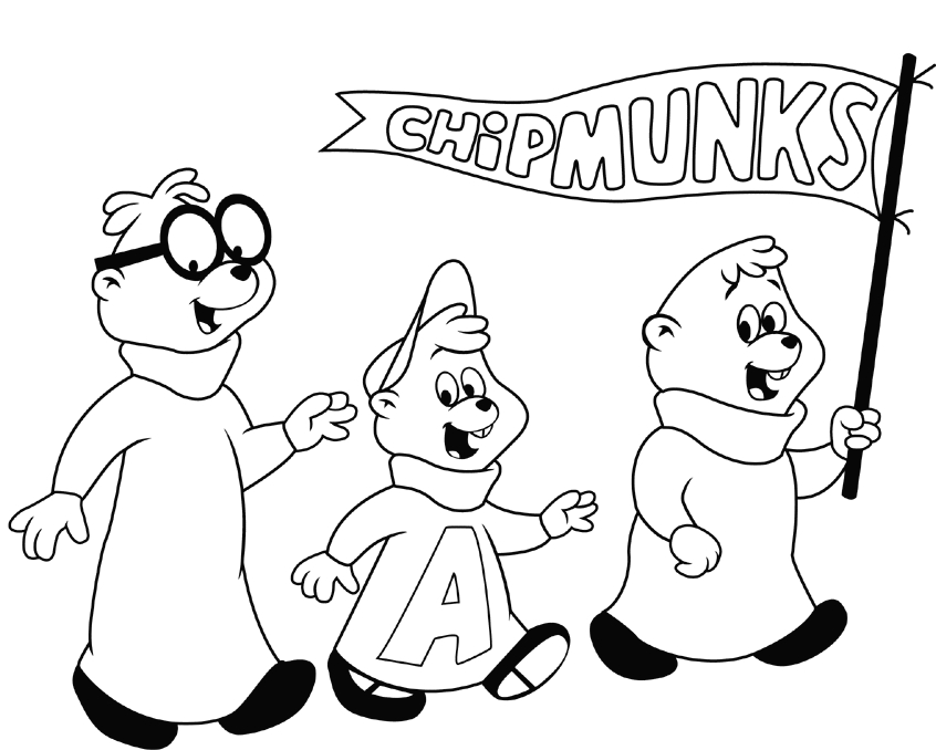 Chipmunks disegni gratis da colorare