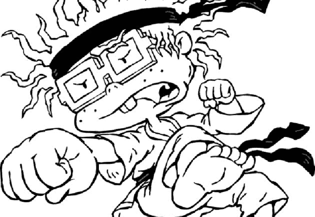 Chuckie Finster I Rugrats cintura nera di Karate disegno da colorare