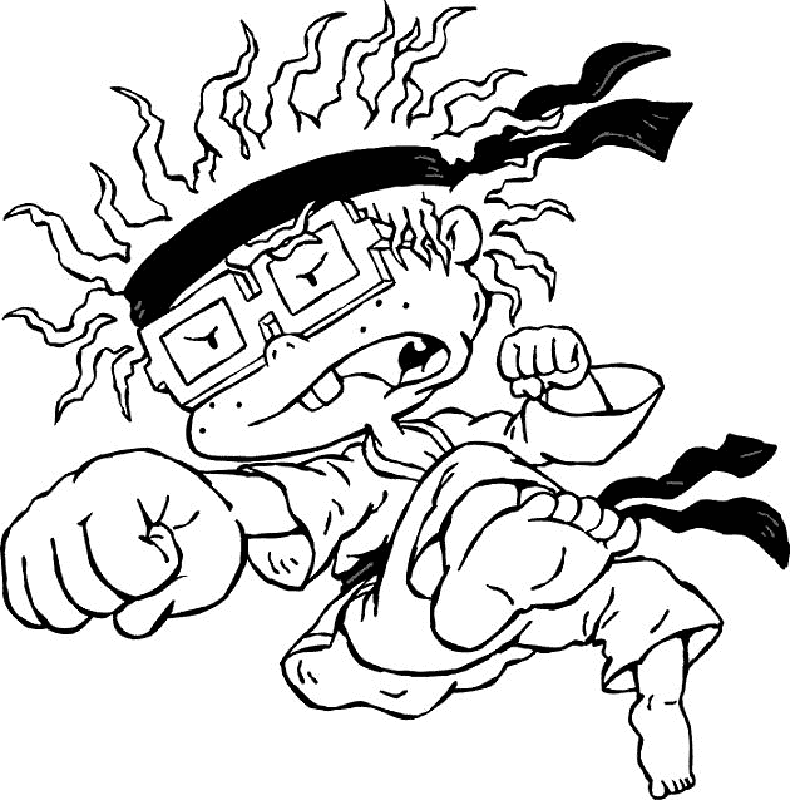 Chuckie Finster I Rugrats cintura nera di Karate disegno da colorare