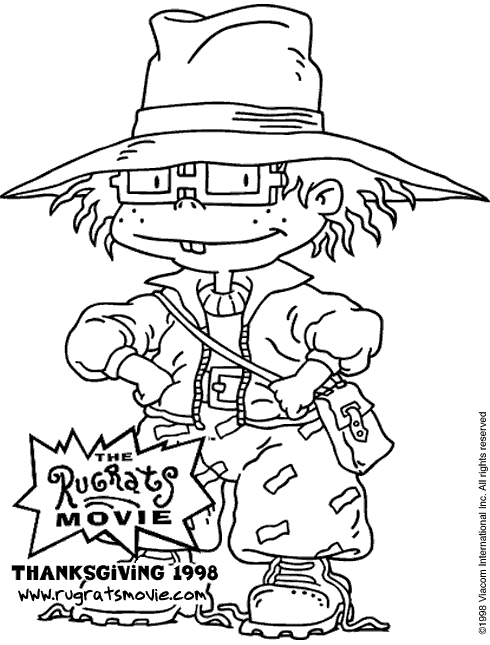 Chuckie Finster I Rugrats con cappello esploratore disegno da stampare e da colorare