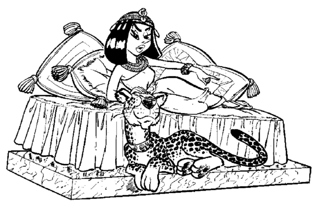 Cleopatra disegni da colorare gratis Antico Egitto (1)