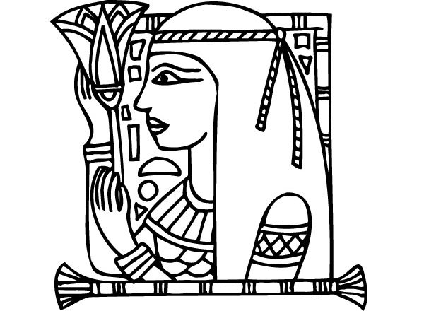 Cleopatra disegni da colorare gratis Antico Egitto (4)