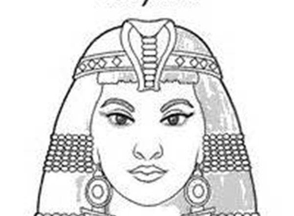 Cleopatra disegni da colorare gratis Antico Egitto (5)