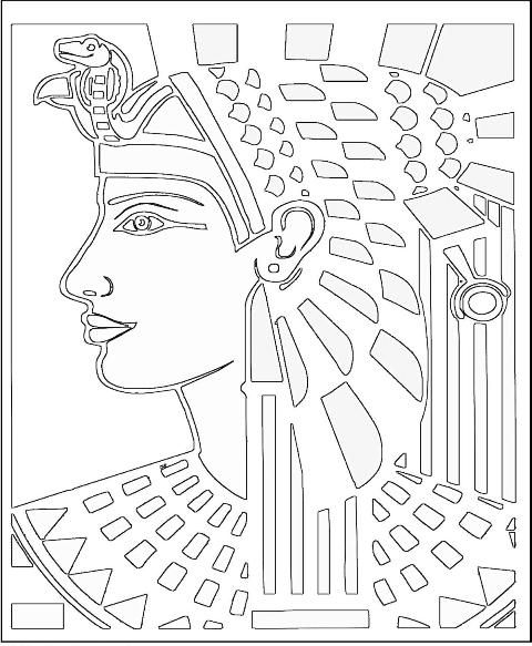 Cleopatra disegni da colorare gratis Antico Egitto (7)