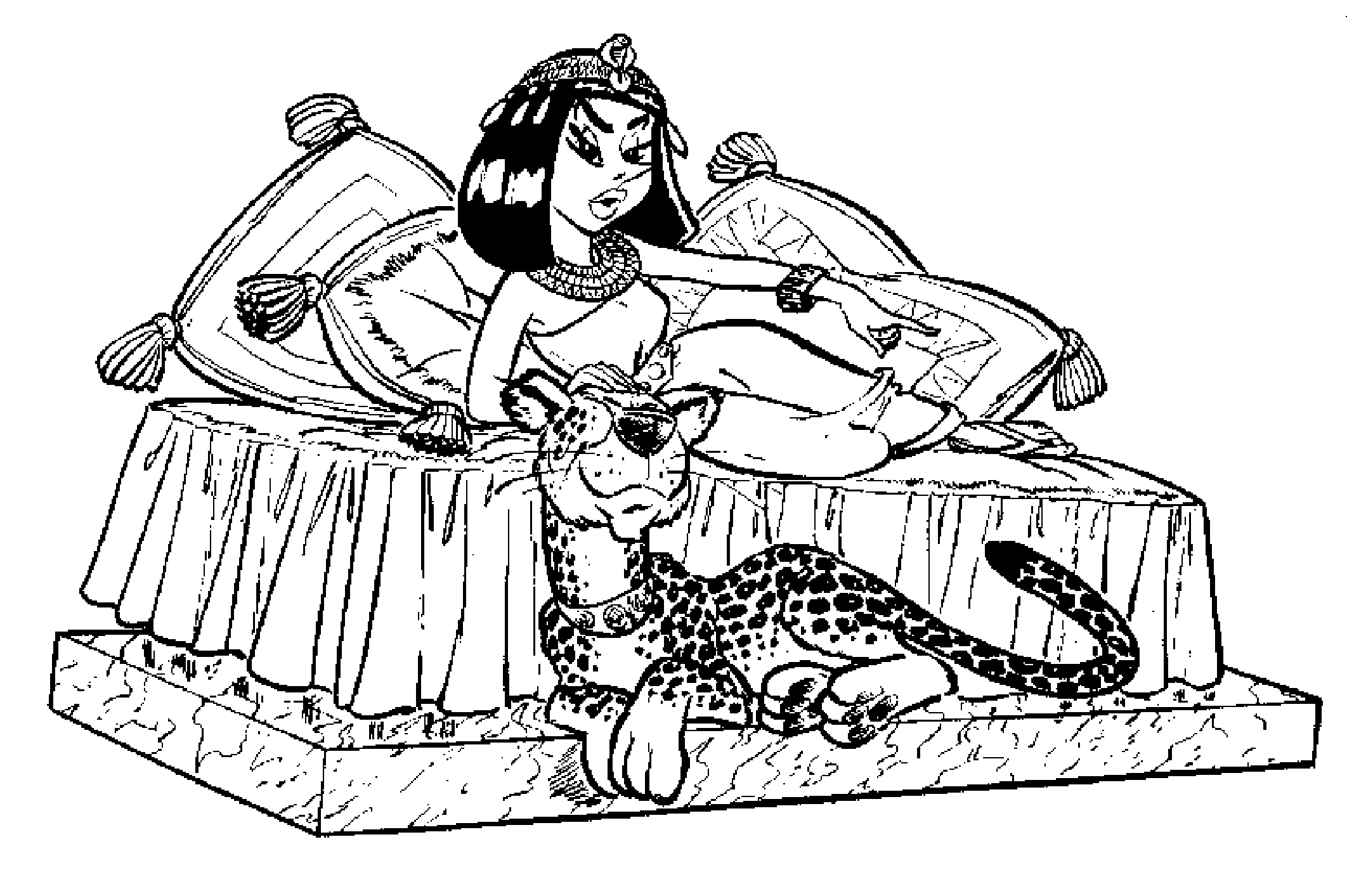 Cleopatra disegno da colorare Asterix