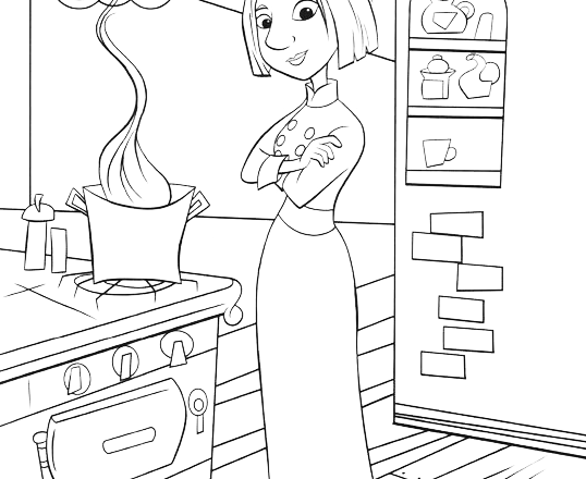 Colette in cucina disegni per bambini Ratatouille