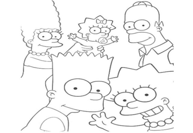 Colora la famiglia Simpson