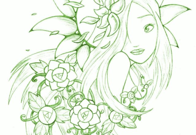 Cornelia con i fiori disegni da colorare gratis