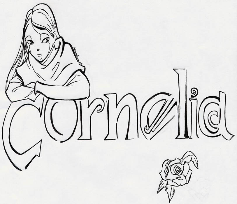 Cornelia scritta disegni da colorare gratis