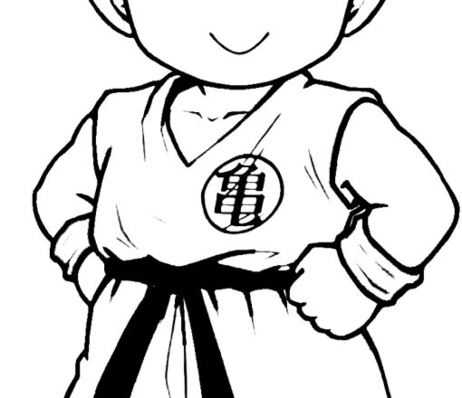 Crilin personaggio Dragon Ball disegno da stampare e da colorare